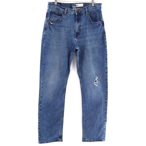 Wrangler Athletic Fit Jeans Men Blue Casual Grunge Streetwear Classic Concert - Picture 1 of 6